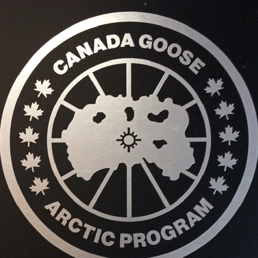 Canada Goose Silver and Black Emblem